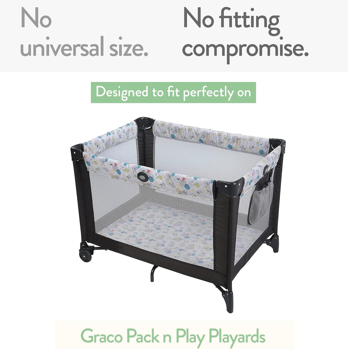 Pack and Play Sheets Fitted – Compatible with Graco Pack n Play Playard Crib and Other 27 x 39 Inch Playpen Mattress – Snuggly Soft 100% Jersey Cotton – Pale Pink + Lilac – 2 Pack