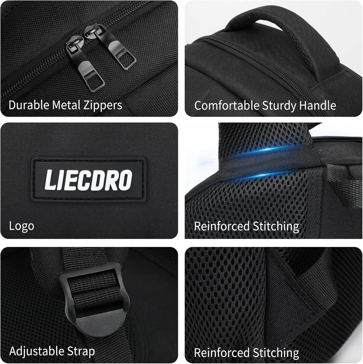 Black Backpack for Men Women, Backpack for School, School Backpacks for Boys Girls Teens, 17.3 inch Laptop Back Pack with USB Charging Port, Large College Book Bag, Business Work Travel Bookbag