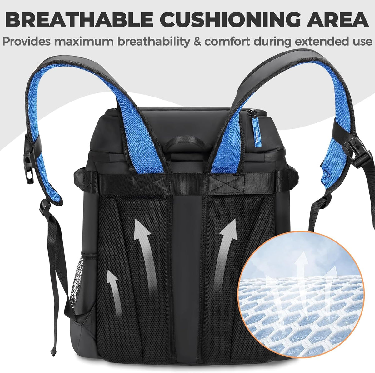 Heytrip Backpack Cooler 36/54 Cans Insulated Waterproof Cooler Bag for 20 Hours Cold Retention, Leak-Proof Camping Cooler with Multi-Compartments