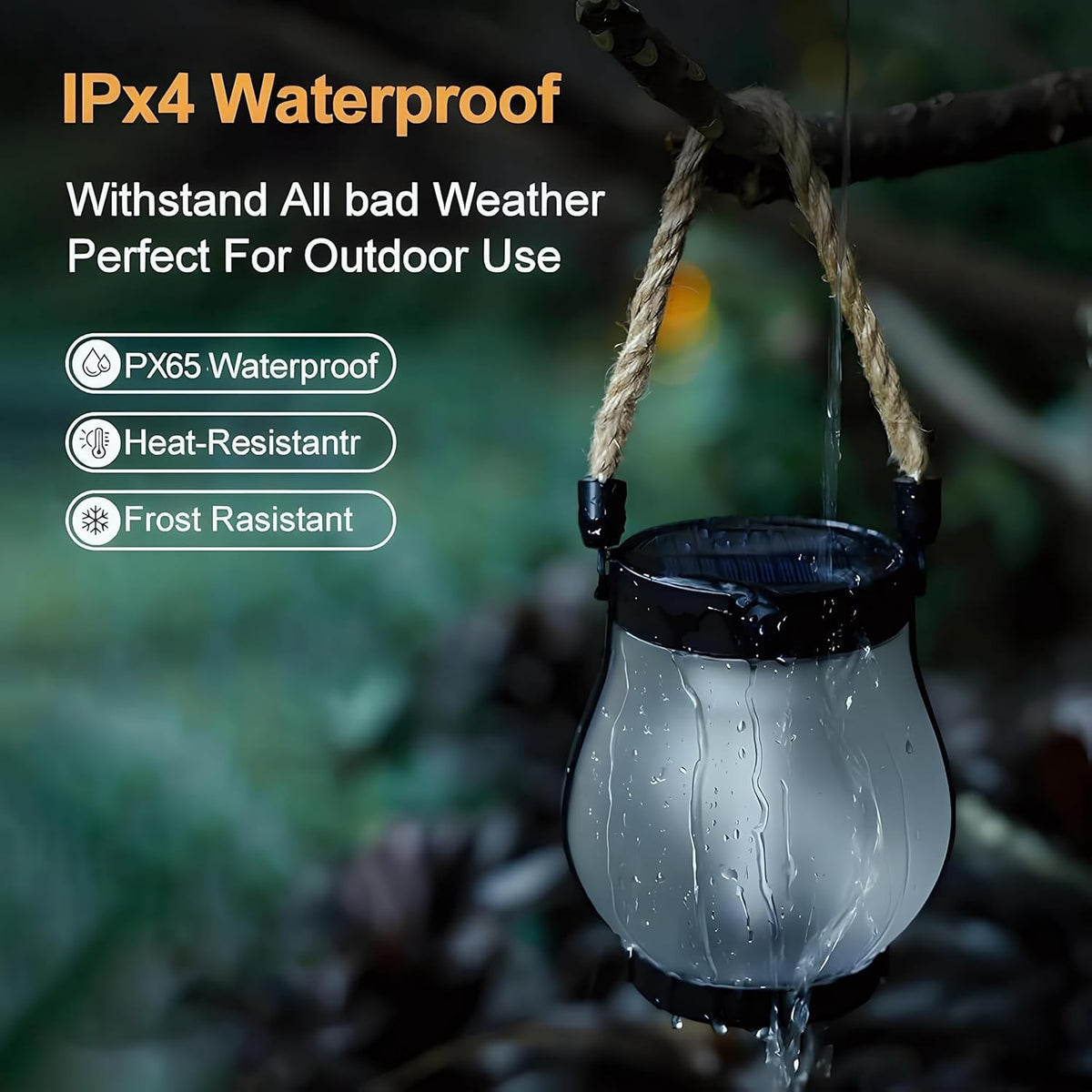 Kaliqo Solar Lantern Outdoor Lights Solar Lantern Waterproof Flickering Flame Hanging Lanterns for Patio Yard Garden Decor (6 Pcs)