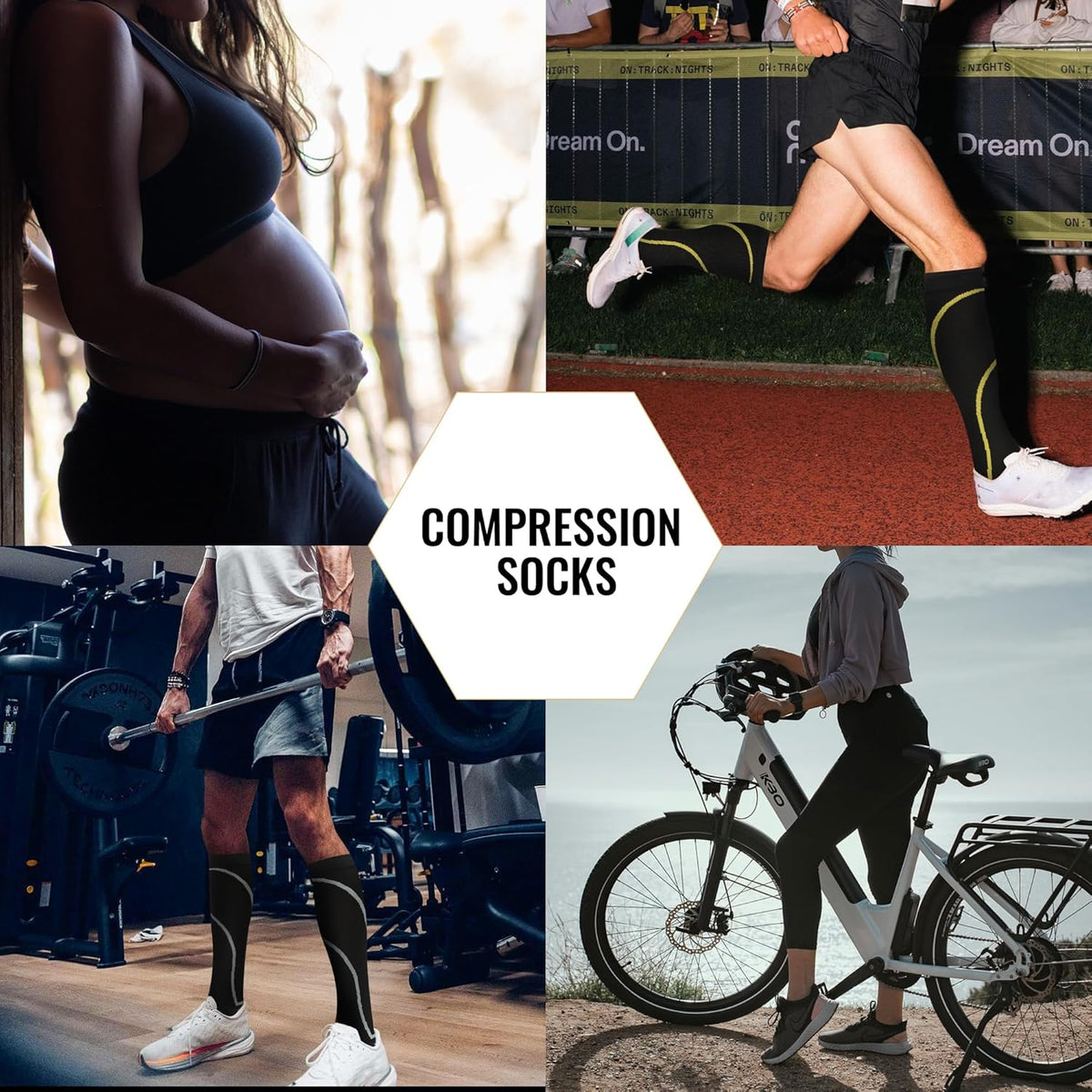 Compression Socks for Women Men Circulation Knee High 8 Pairs for Nurses, Running, Travel, Athletic
