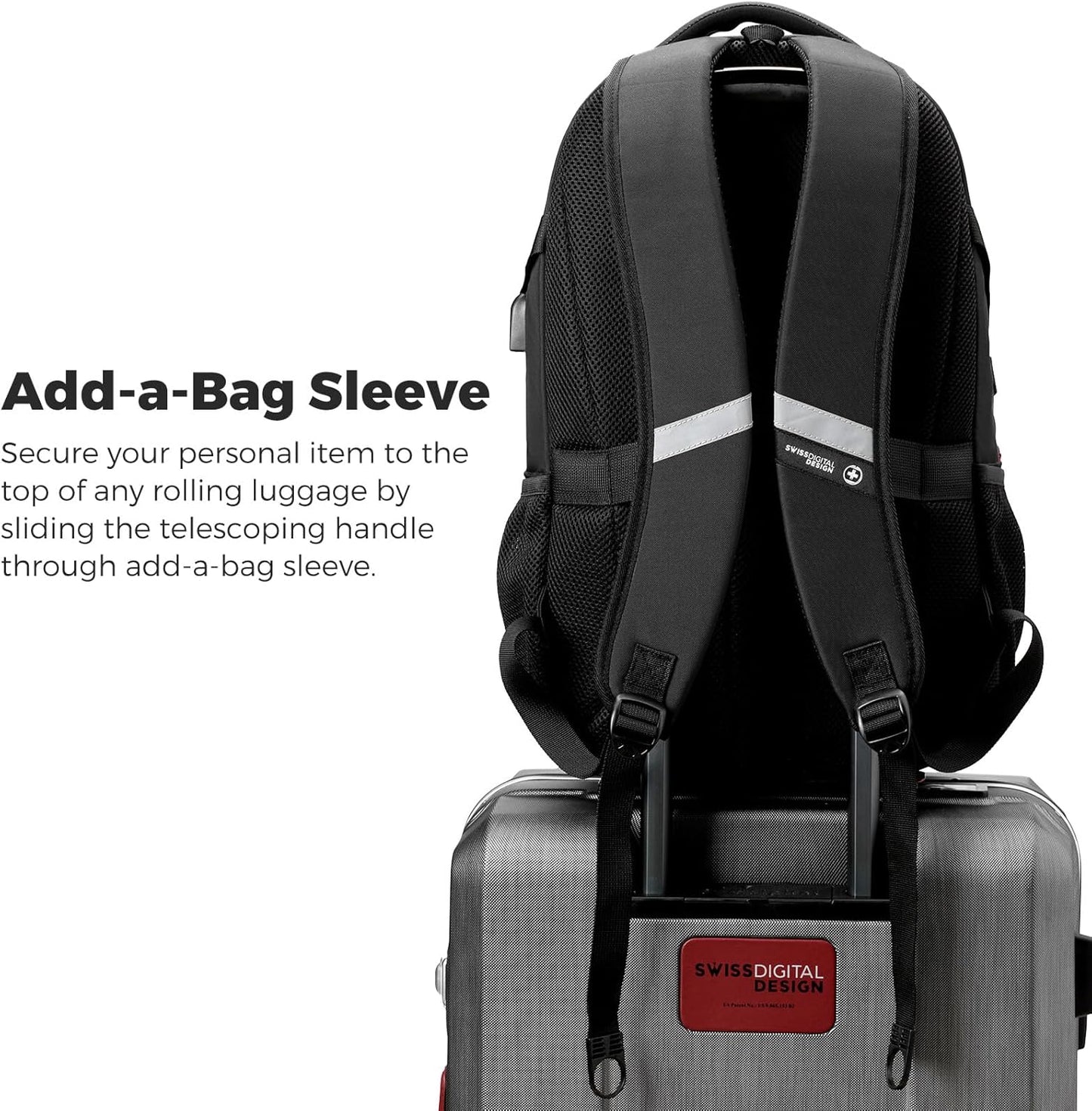 Swissdigital Design Laptop Backpack with USB Charging Port, TSA Travel Backpack Fits 15.6 inches Computer, 31L College School Backpack for Men, Tan/Black | SD803