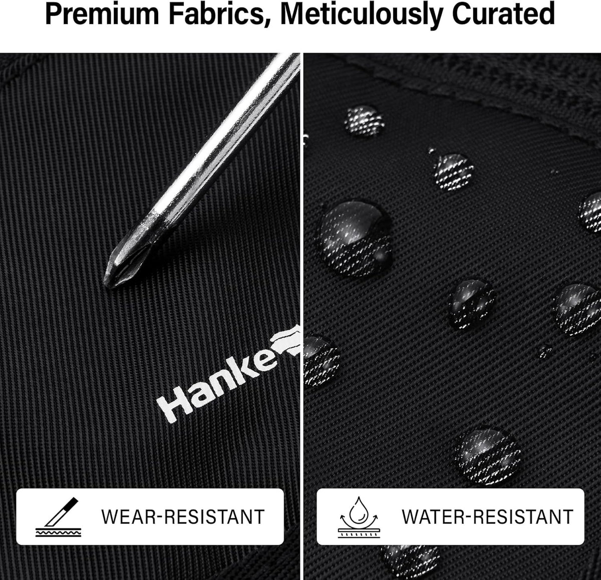 Hanke Passport Holder, Travel Wallet for Womens and Men, Neck Wallet Hidden Passport Pouch for Travel Adjustable Lightweight Thin with 6 compartments (Black)