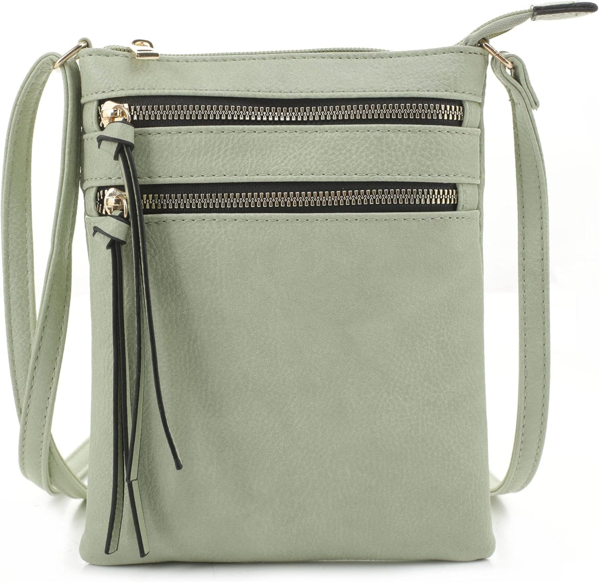DELUXITY Crossbody Purse Bag Shoulder Bag Multi Pocket Zipper Purse | Mint