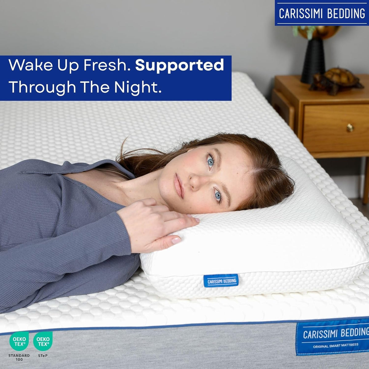 Classic Memory Foam Pillow with Bag – Ergonomic Cervical Neck Pillow for All Sleep Positions – Cervical Alignment Support and Daily Sleeping Comfort