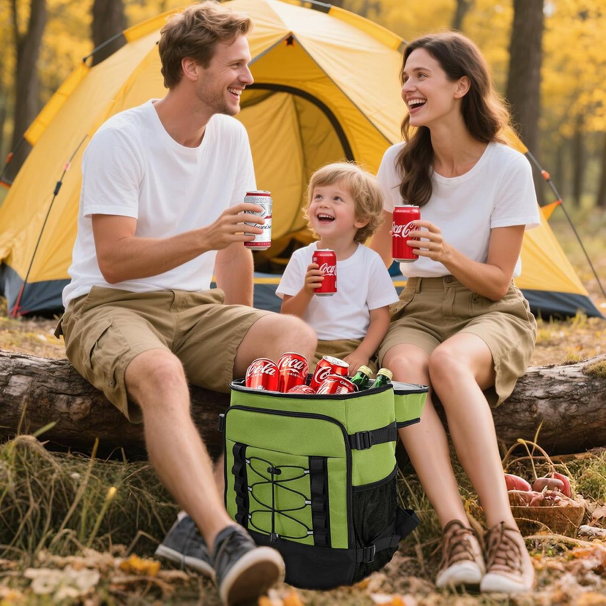 MIYCOO Cooler Backpack - 40 Cans Insulated Backpack Cooler for Men & Women, Portable 2 Leak Proof Compartments Coolers Bag for Beach Travel Picnic Lunch Hiking BBQ Camping