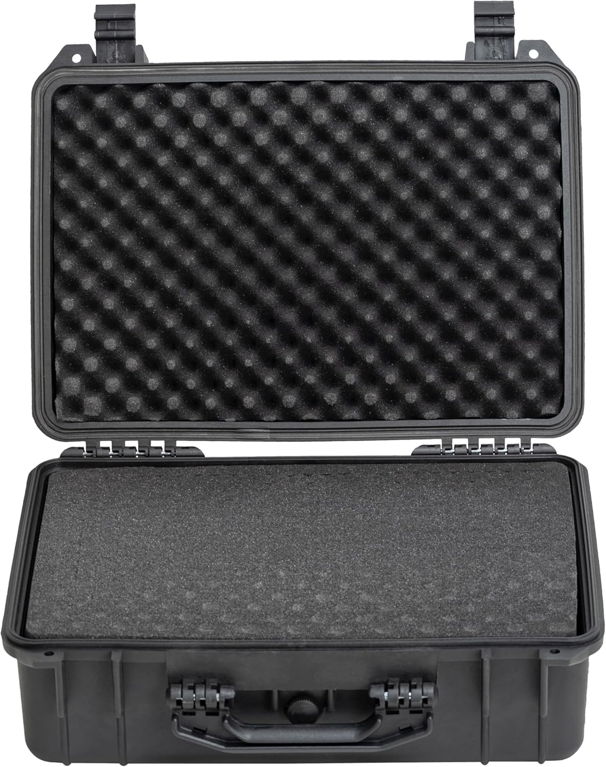 MEIJIA Portable All Weather Waterproof Camera Case with Customized Fit Foam,Fit Use of Drones,Camera,Equipments,Pistols,Elegant Black(18.3 ”x14.57”x8.66”)