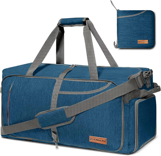Canway 115L Travel Duffel Bag, Foldable Weekender Bag with Shoes Compartment for Men Women Water-proof & Tear Resistant
