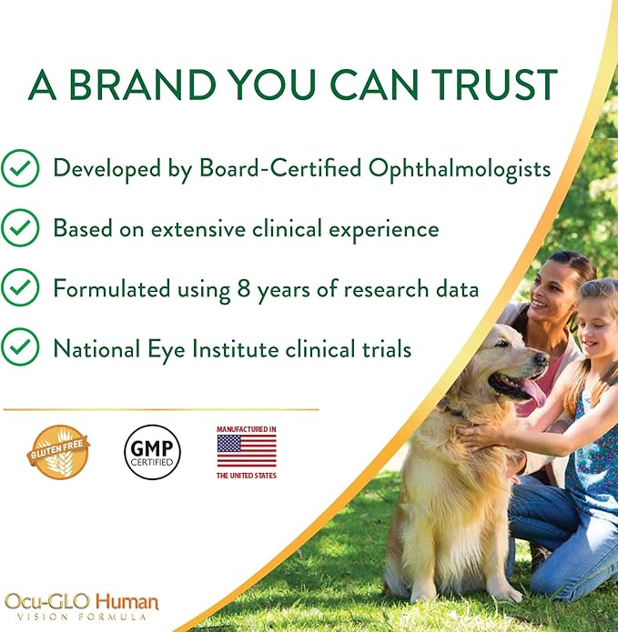 Ocu-GLO Human Vision Formula Eye Health Support Capsules, 90ct