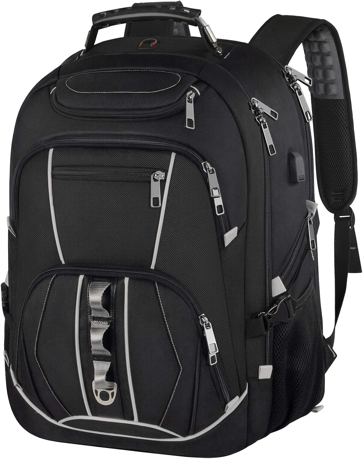 18.4 inch Gaming Laptop Backpacks with USB Charging Port, Big Capacity TSA Friendly RFID Anti Theft Pocket College Heavy Duty Computer Work bag for Men