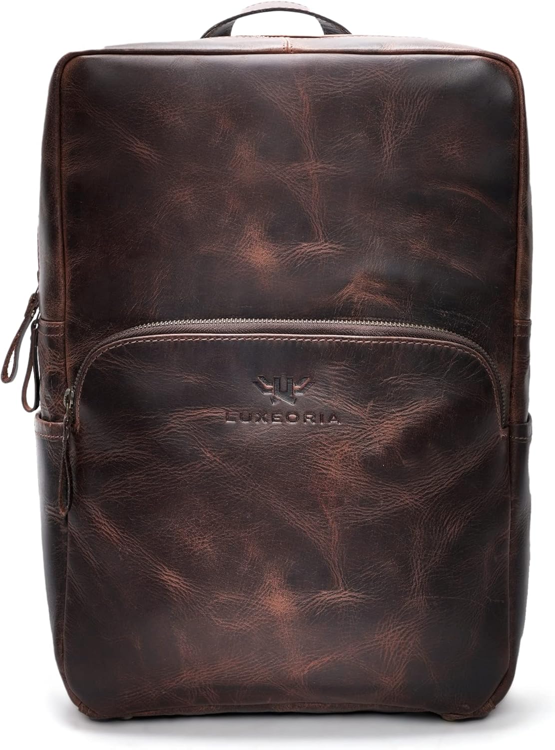 Handmade Leather Backpack for Men and Women, 15.6 Inch Laptop Bag, Genuine Leather Retro Style Casual Daypack, For Colleges & Office, Travel or Hiking- Vintage Brown