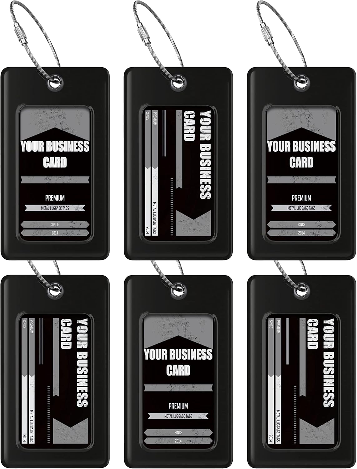 Luggage Tags Business Card Holder by TUFFTAAG - Durable Travel ID Bag Tag, Secure & Flexible, Perfect for Suitcases, Backpacks, and Carry-Ons, Easy Identification