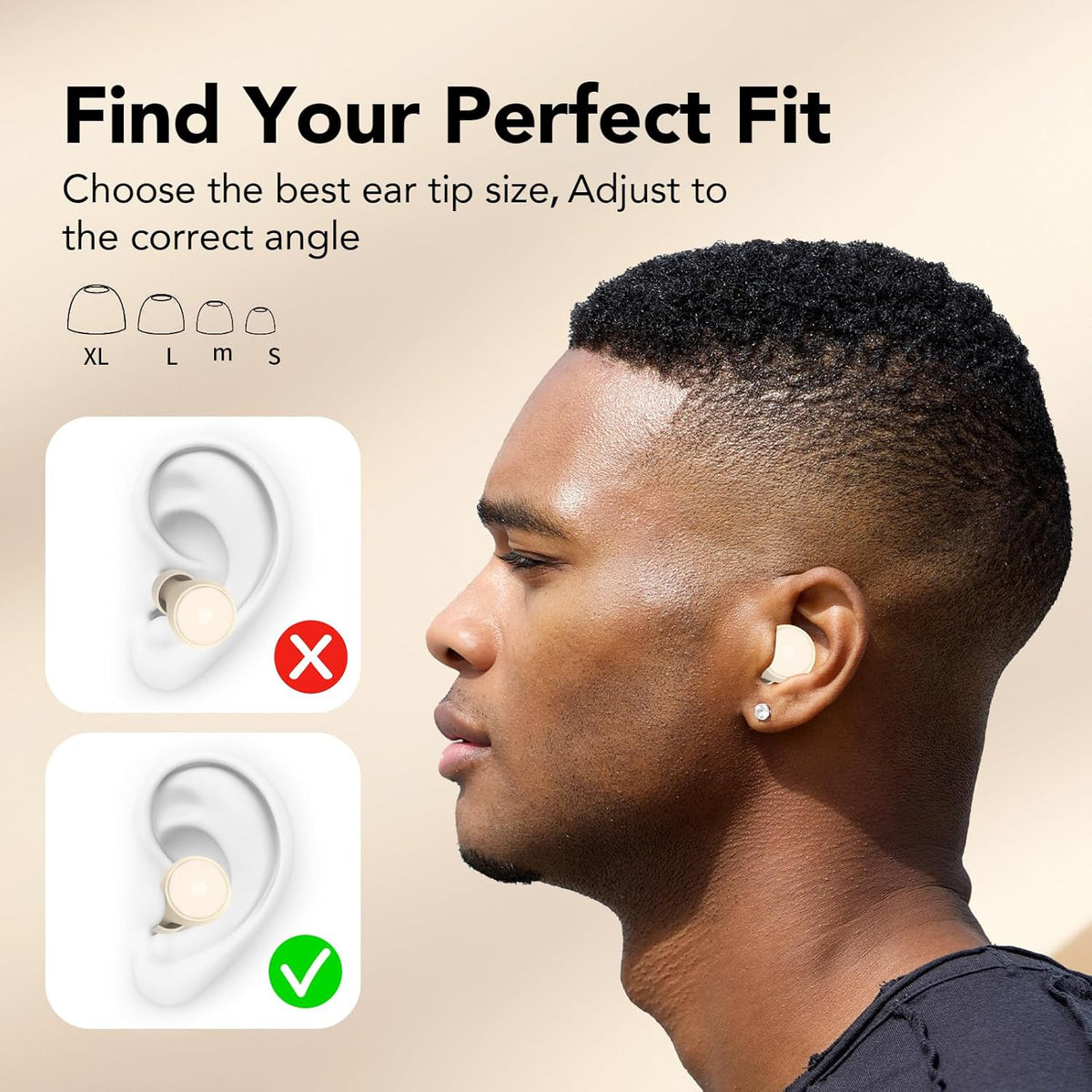Ear Plugs for Sleeping Noise Cancelling -45dB, Soft and Reusable Silicone Hearing Protection Earplugs with 8 Eartips and Carrying Case, for Sleeping, Concert, Working, Studying, Traveling (Off White)