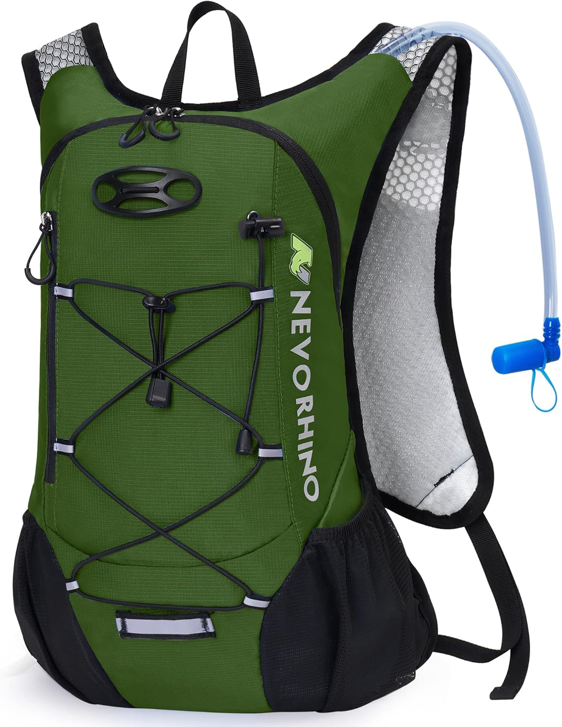 Lightweight Hydration Backpack, Running Backpack with 2L Water Bladder, Hydro Water Daypack for Cycling Hiking Rave for Men Women