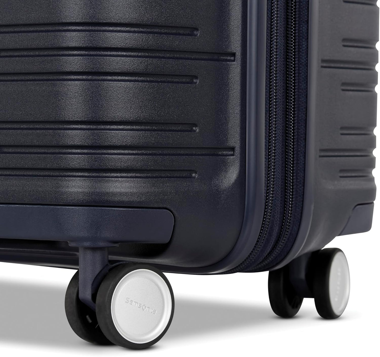 Samsonite Elevation Plus - Carry-On Hardside Luggage - Scratch Resistant Polypropylene Shell, RightHeight™ Adjustable Handle, Integrated AirTag Holder, TSA Lock, WetPak™ Compartment - Midnight Blue
