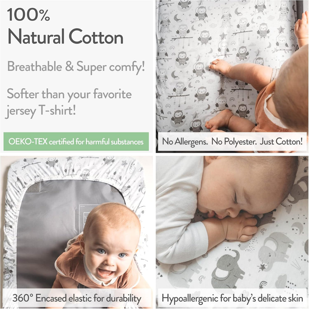 Travel Crib Fitted Sheets for Baby Bjorn, Guava Lotus Travel Crib and 24 x 42 Inch Travel Light Playard Mattress – Snuggly Soft 100% Jersey Cotton – 2 Pack