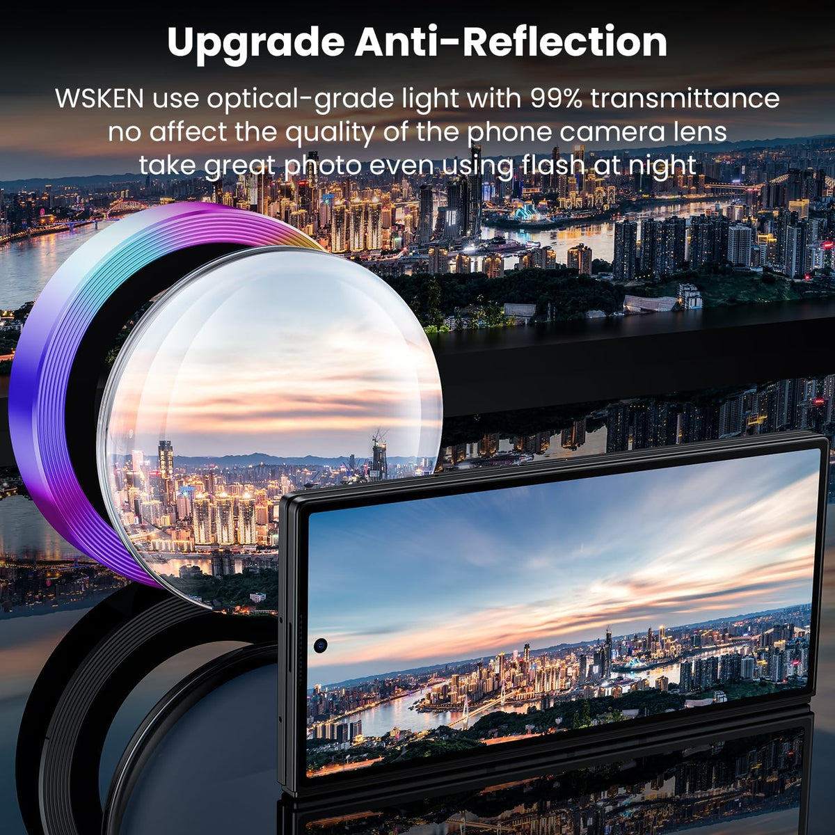 WSKEN for Z Fold 7 Camera Lens Protector Case Cover - Ultra HD Anti-Reflective Tempered Metal Glass Anti Scratch Rear Camera Screen Protector Film for Samsung Galaxy Z Fold 7 5G Accessories,Colorful