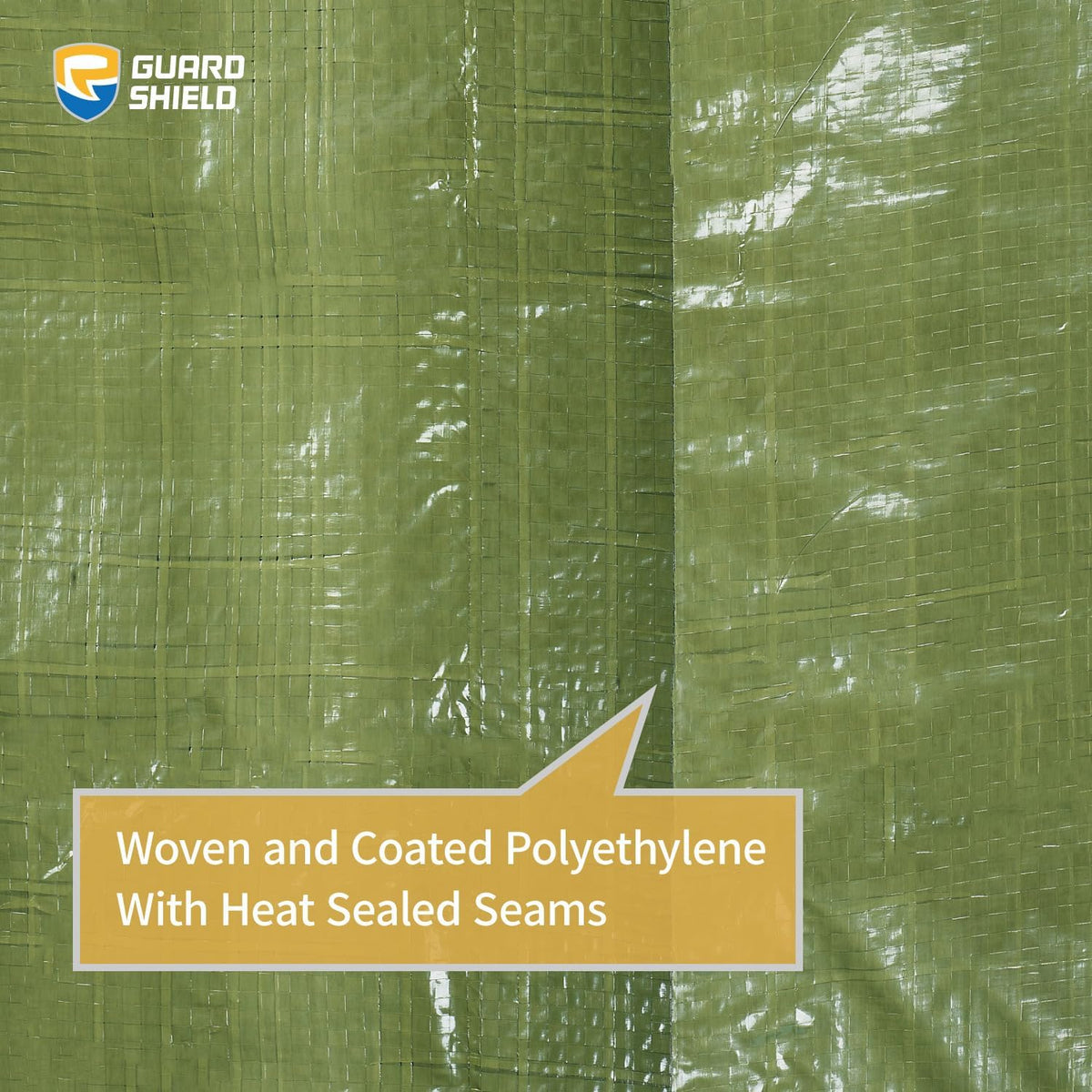 GUARD SHIELD Tarp Green 16x20 Feet Multi Purpose Waterproof Poly Tarp Cover 4mil (2-Pack)