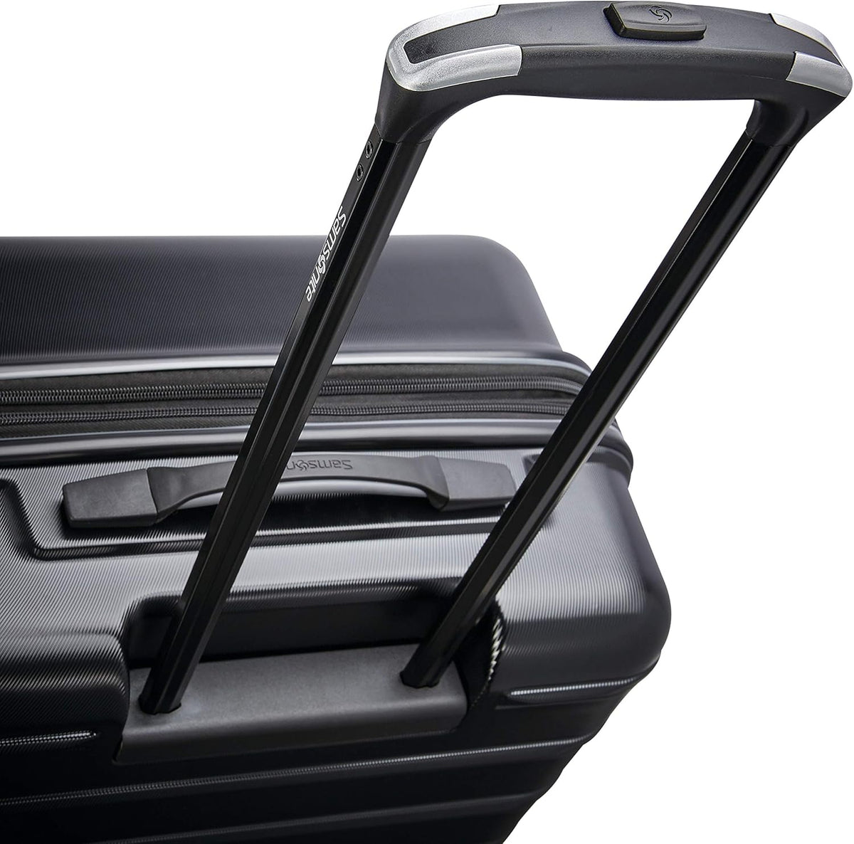Samsonite Omni 2-2 Piece 19/28 Hardside Luggage with 360° Spinner Wheels - Scratch Resistant Hardshell - TSA, Airline-Approved - Expandable Polycarbonate Lightweight - Midnight Black