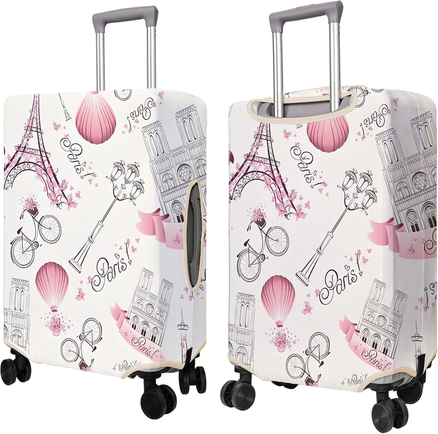 Travel Luggage Cover Suitcase Protector Fits 18-32 Inch Wheel Covers PatternedTravel Related Items Flower Luggage Protector Elastic L