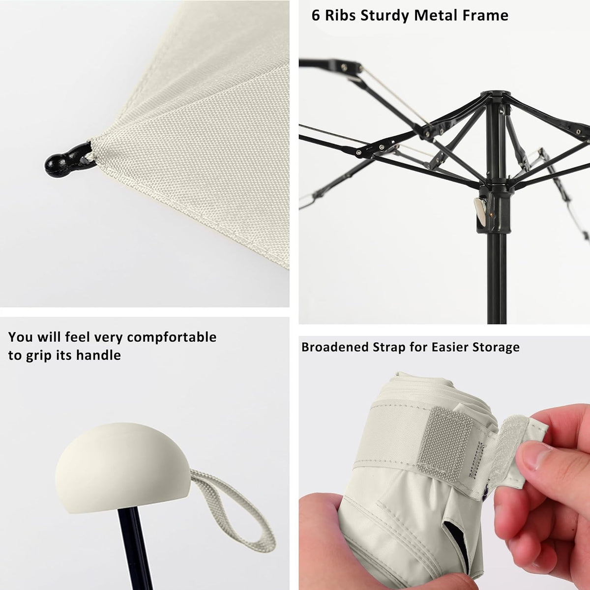 BAODINI Travel Mini Umbrella for Purse With Case Small Compact UV Sun Protection Sun Lightweight Tiny Pocket Umbrella for Women Kids and Men