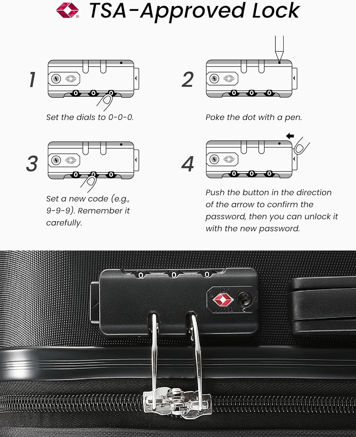 Carry On Luggage 22x14x9 Airline Approved with Spinner Wheels, Expandable Hardside Suitcase, Black