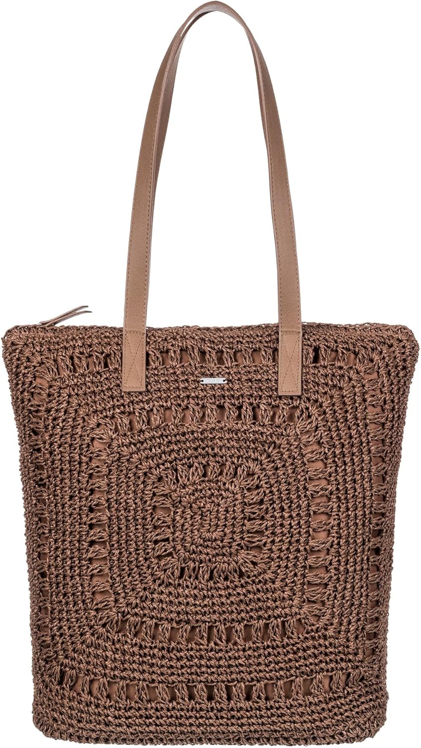 Roxy Women's Beach Tote Bag | Travel | Vacation | Straw | Lightweight | Breathable
