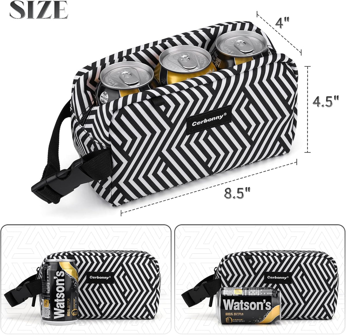 Freezable Lunch Bag,Freezable Snack Bag,Mini Cooler Bag for Travel/Work/School,Small Insulated Bag,Small Cooler Lunch Box with Ice Packs,Insulated Snack Bag,Freezable Snack Box with Handle Buckle