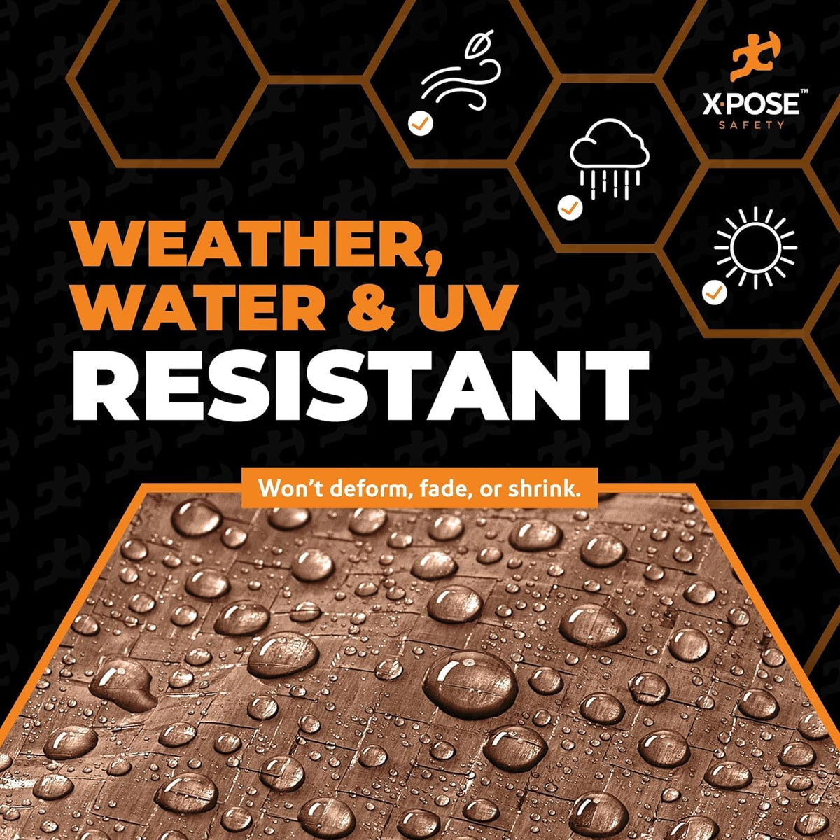 Multipurpose Protective Cover Brown Poly Tarp 5' x 7' (2-Pack) - Durable, Water Resistant, Weather Resistant - 5 Mil Thick Polyethylene - by Xpose Safety