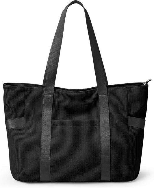 Tote Bag for Women with Zipper, Travel Tote Bags with Compartments Large Shoulder Bag Handbag for Gym Work School
