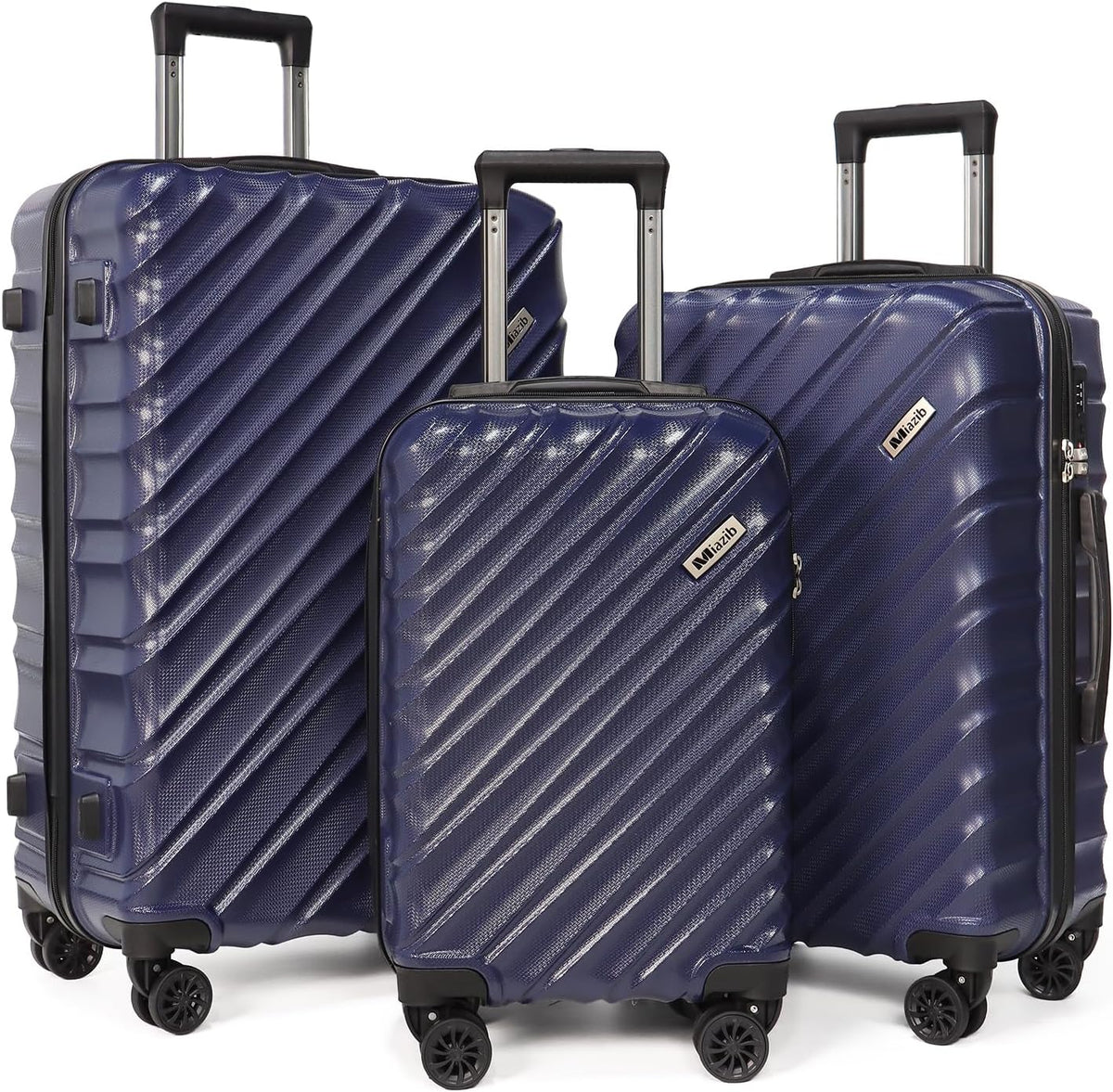 Luggage Sets Suitcases with Wheels Suitcase set Hardshell Luggage sets Clearance Luggage sets with TSA Lock 20/24/28 Inch Luggage Lightweight Suitcases with Wheels (Navy Blue)