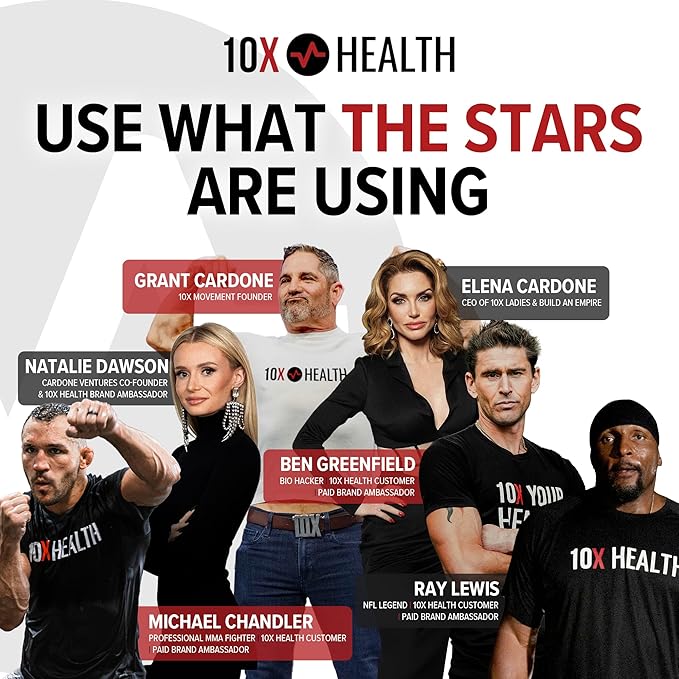 10X Health Focus Rhodiola Rosea - Brain Supplements for Memory and Focus - 60 Capsules Focus Supplement, Memory Supplement for Brain Health with Ginkgo Biloba, Huperzine A - Ginkgo Biloba Capsules