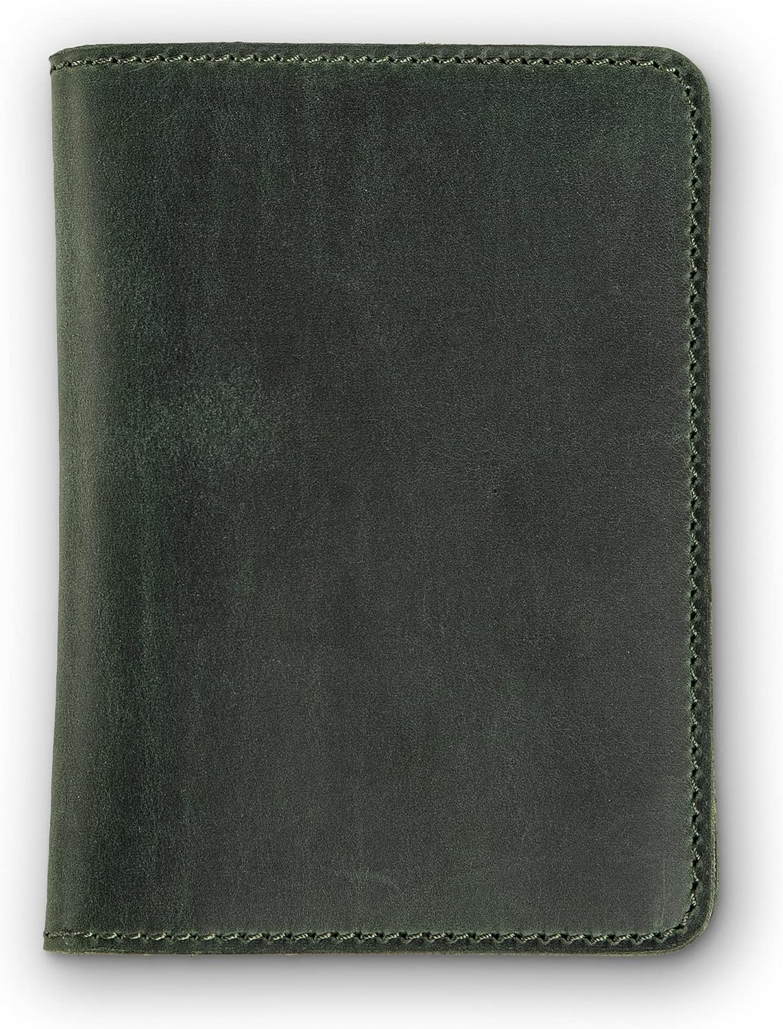 PEGAI Standard Full Grain Crazy Horse Leather Passport Holder | Custom Travel Passport Cover & Organizer | Handcrafted Leather Passport Wallet for Men and Women | Pike (Green)