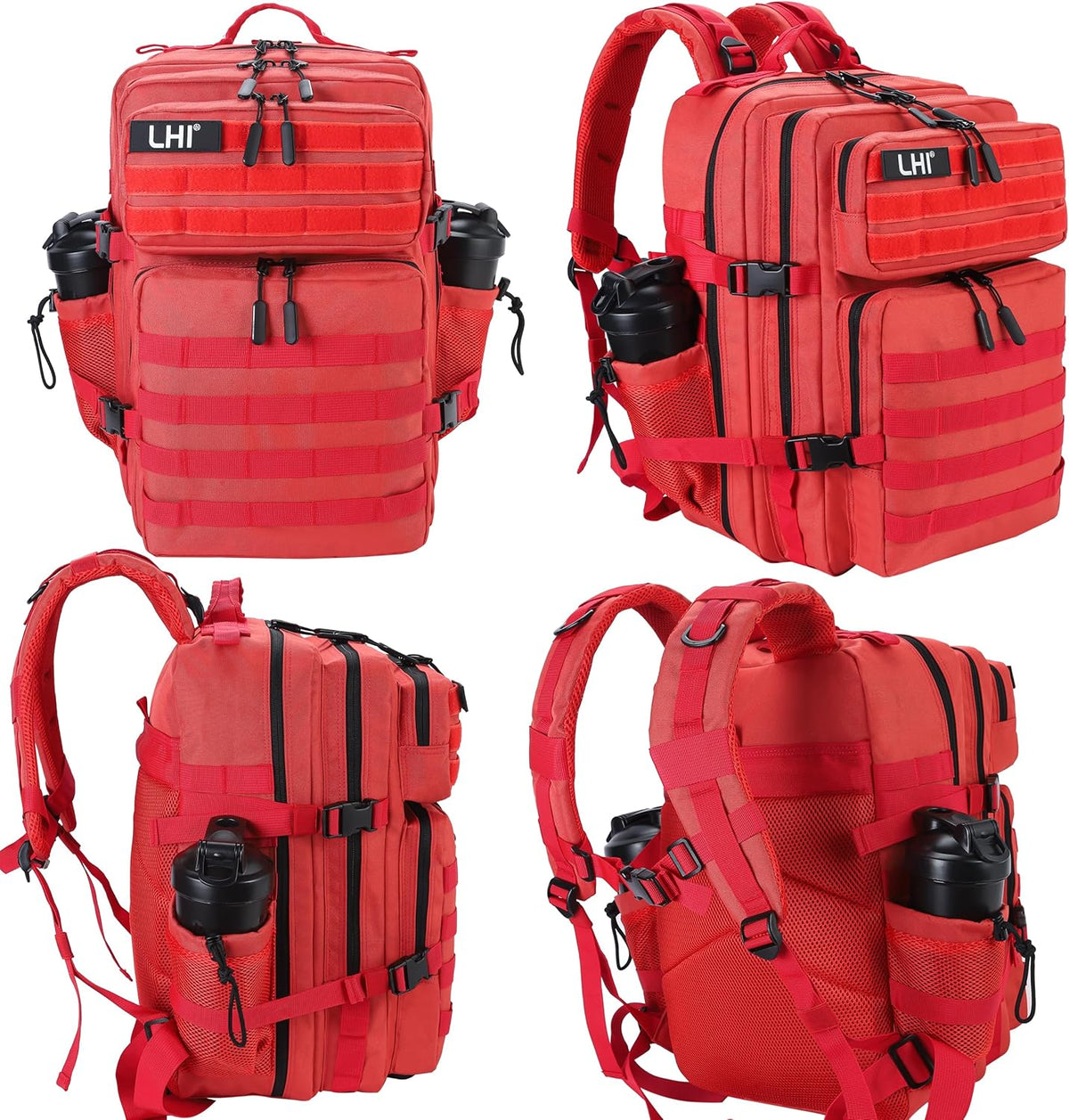 LHI Military Tactical Backpack for Men and Women 45L Army 3 Days Assault Pack Bag Large Rucksack with Molle System