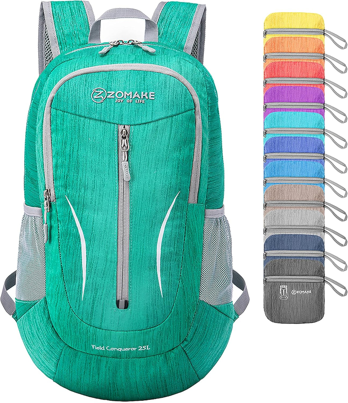 ZOMAKE 25L Ultra Lightweight Packable Backpack, Foldable Hiking Backpacks Water Resistant Small Folding Daypack for Travel(Dark Green)