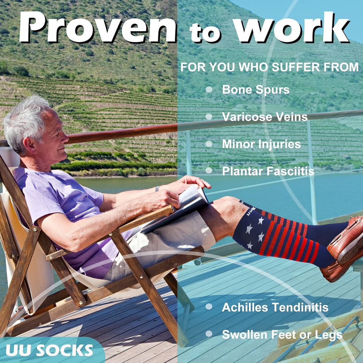 Medical Compression Socks for Women and Men 3 Pairs 20-30 mmHg Knee High Christmas Compression Stockings Circulation Best for Running Athletic Nurses