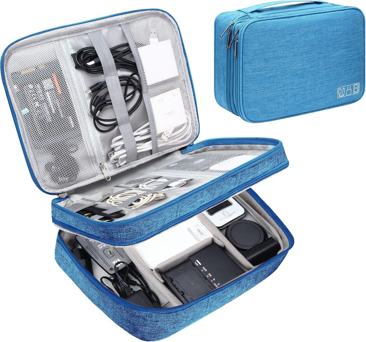 CILLA Electronics Organizer Travel, Travel Cord Organizer Case, Compact Electronics Accessories Bag for Cable, Cord, Charger, Phone