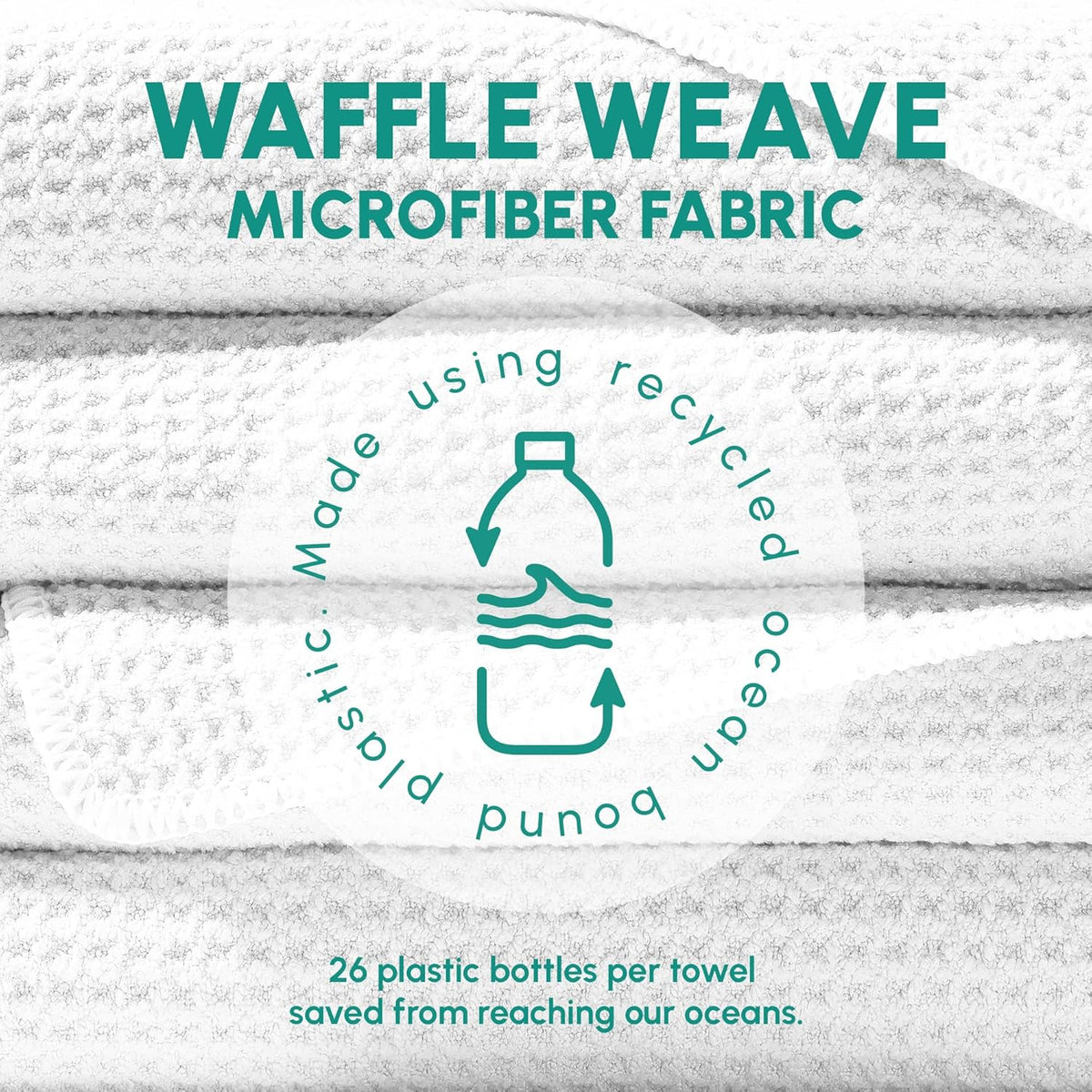 SUN'Y Waffle Microfiber Beach Towel – Sand Free, Quick Dry, Ultra Absorbent, Lightweight & Compact Travel Towel with Carry Bag - Large (63” x 31.5”), Nautical Navy