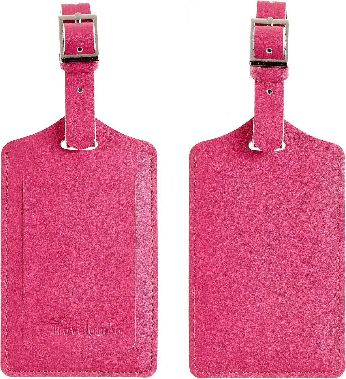 8 Pack Leather Luggage Travel Bag Tags by Travelambo
