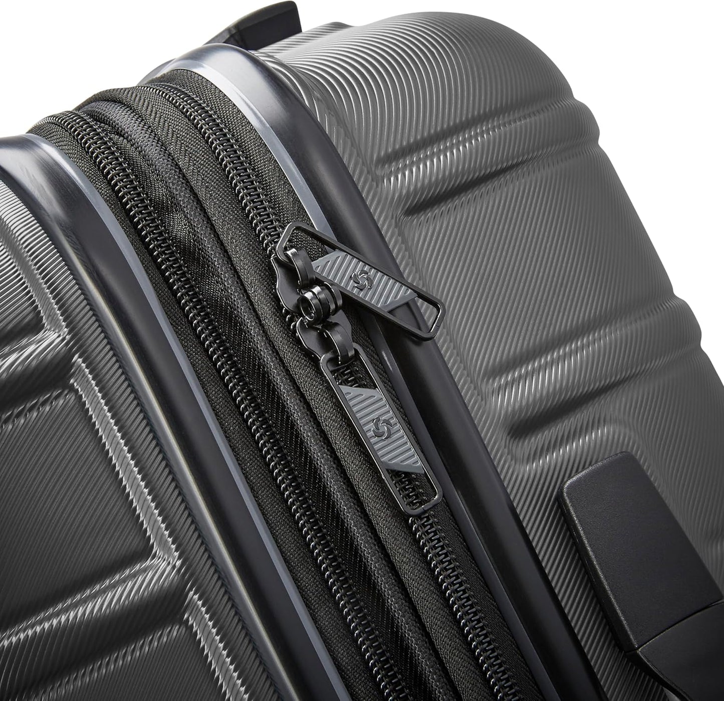 Samsonite Omni 2 Hardside Expandable Luggage with Spinner Wheels, 2-Piece Set (19/24), SOLID CHARCOAL