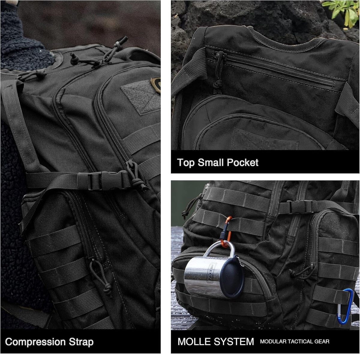 Mardingtop 25L Tactical Backpacks Molle Hiking daypacks for Camping Hiking Military Traveling Motorcycle