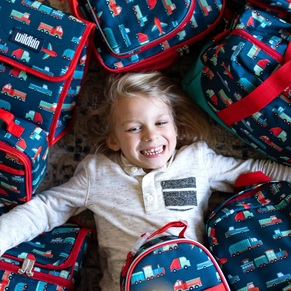 Wildkin Kids Insulated Lunch Box – Durable and Reusable for School & Travel - Transportation