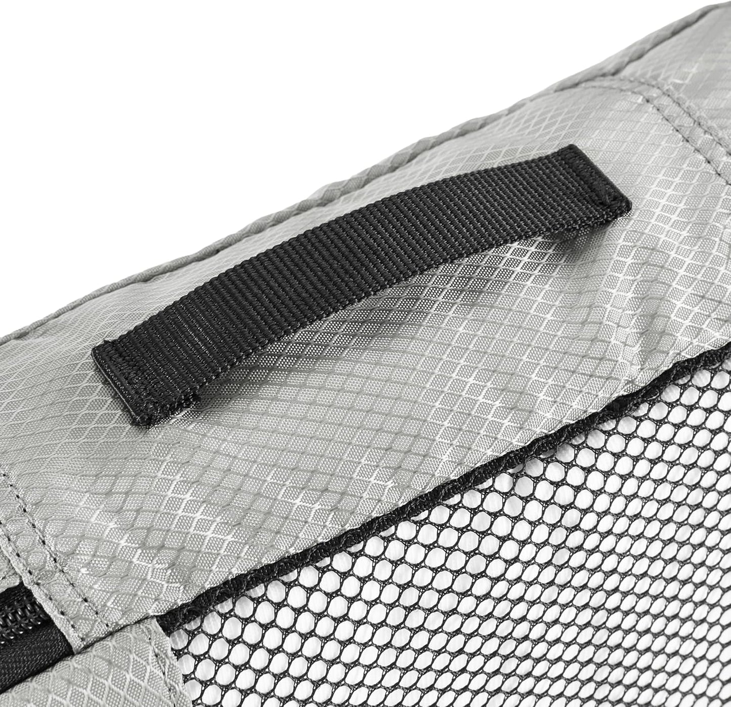 Amazon Basics Small Packing Cubes for Travel, Packing Organizers, 4-Piece-Set With Double Zipper Pulls and Mesh Top Panel, 100% Durable Polyester, Gray, 11"L x 6.8"W x 3"H