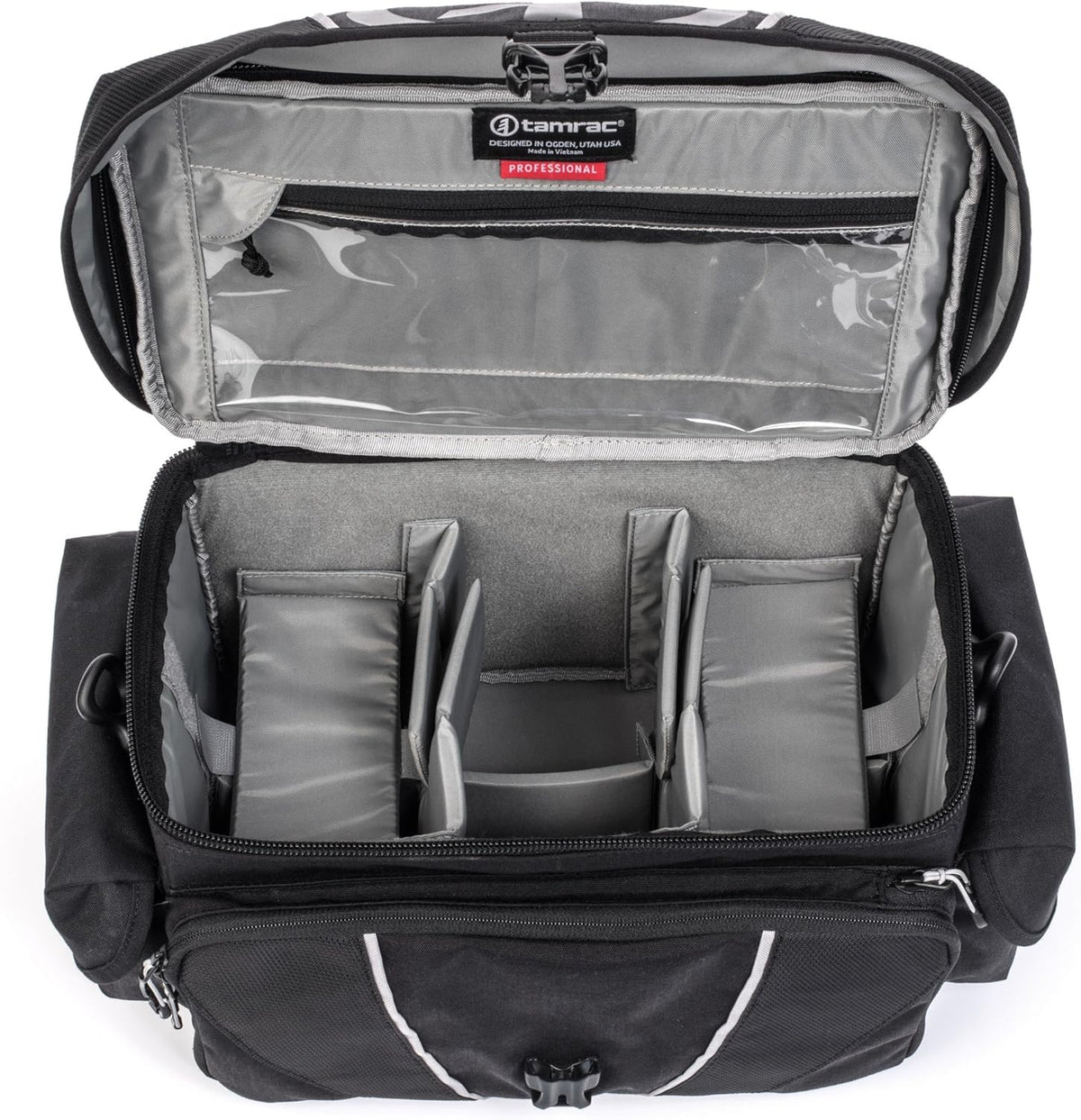 Tamrac Stratus 10 Camera Bag for Photographers, Camera Case for Photography Accessories, Shoulder Bag for DSLR and Mirrorless Cameras, Crossbody Camera Bag with Tripod Holder Strap - Black