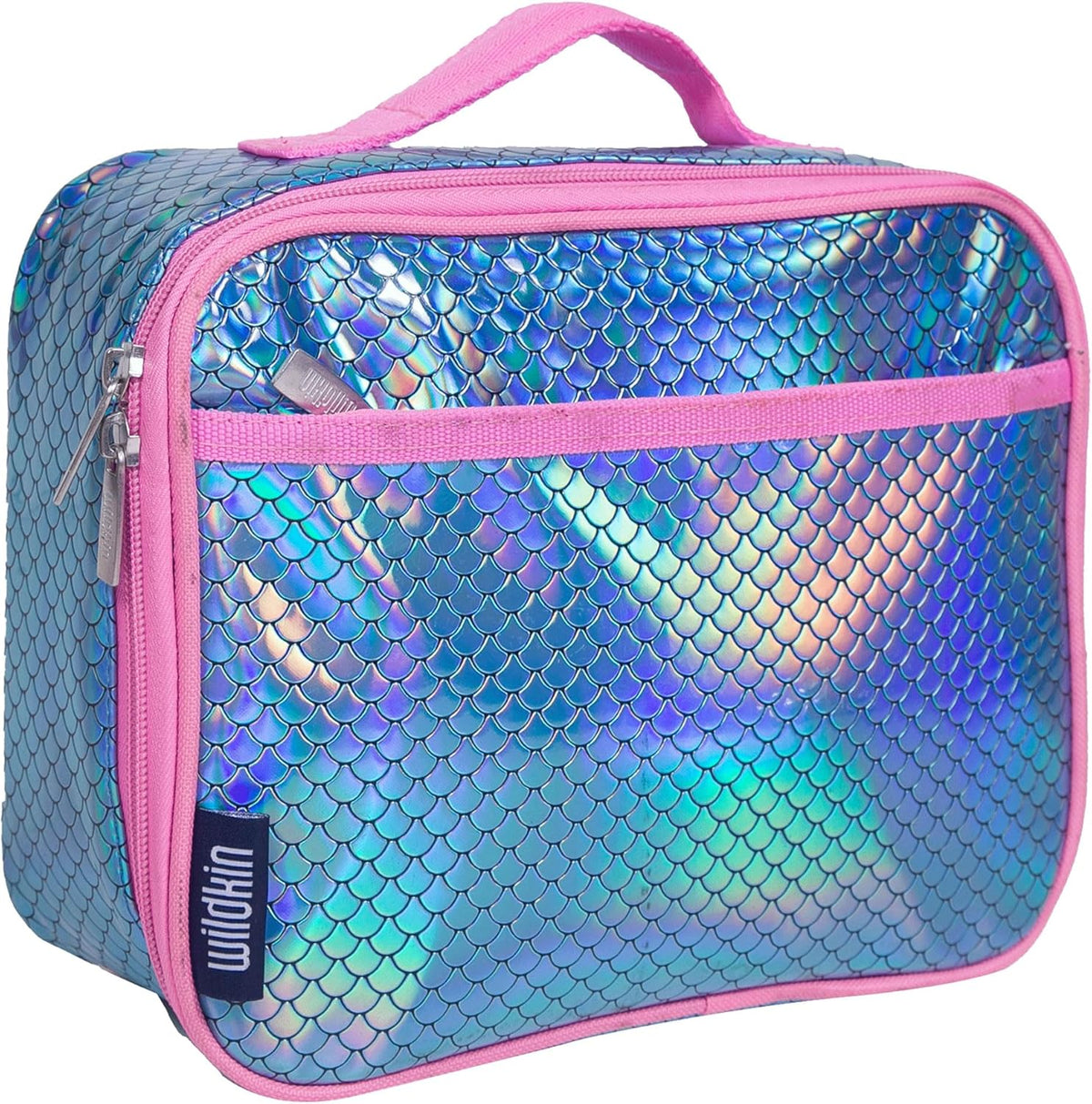 Wildkin Kids Insulated Lunch Box – Durable and Reusable for School & Travel - Mermaid Scales
