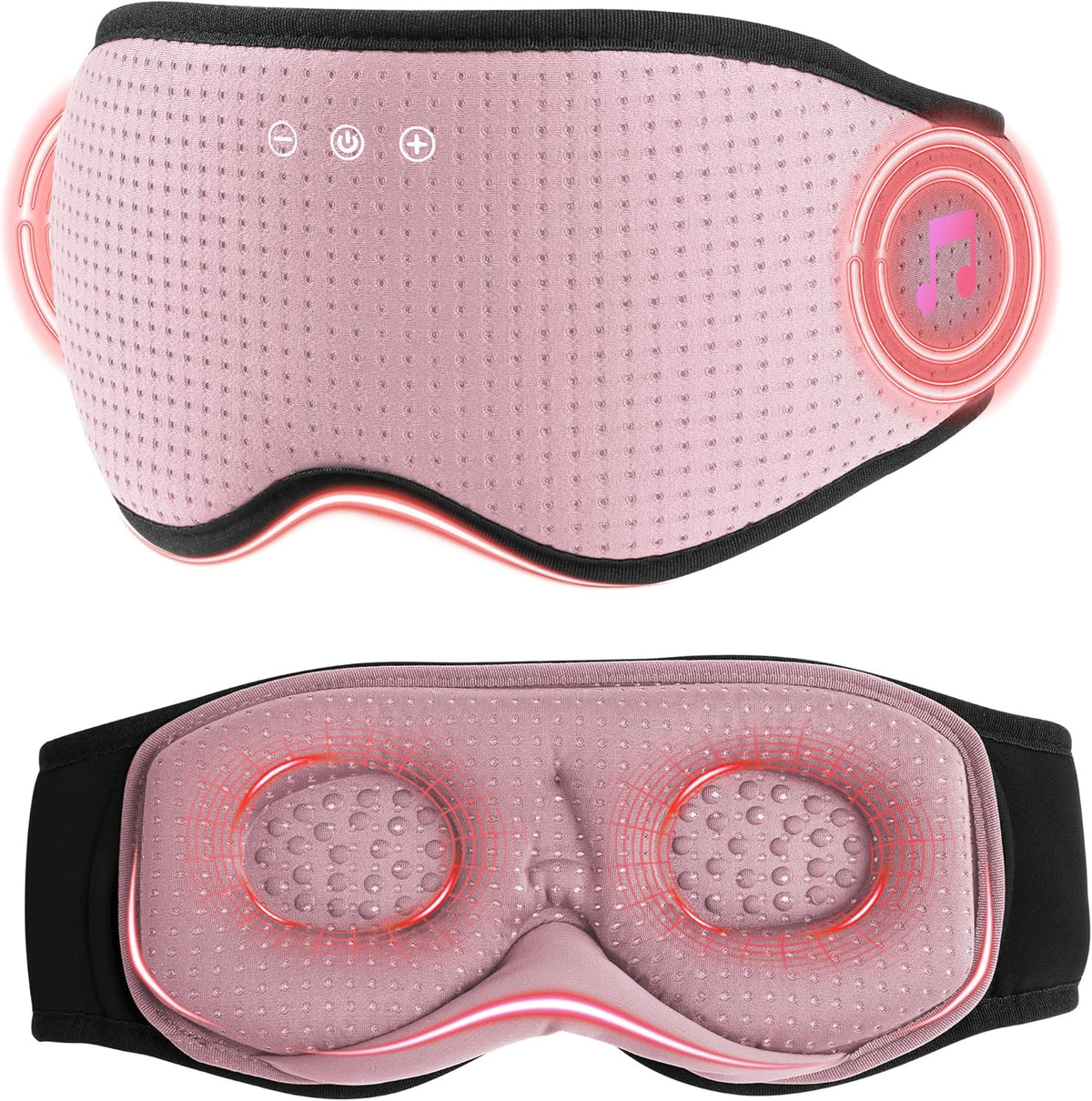 MUSICOZY Sleep Headphones with Bluetooth 5.4 Sleep Mask, Removable 3D Eye Cups for Zero Pressure Comfort, Wireless Bluetooth Eye Mask for Sleeping with Timer, Gifts for Men Women