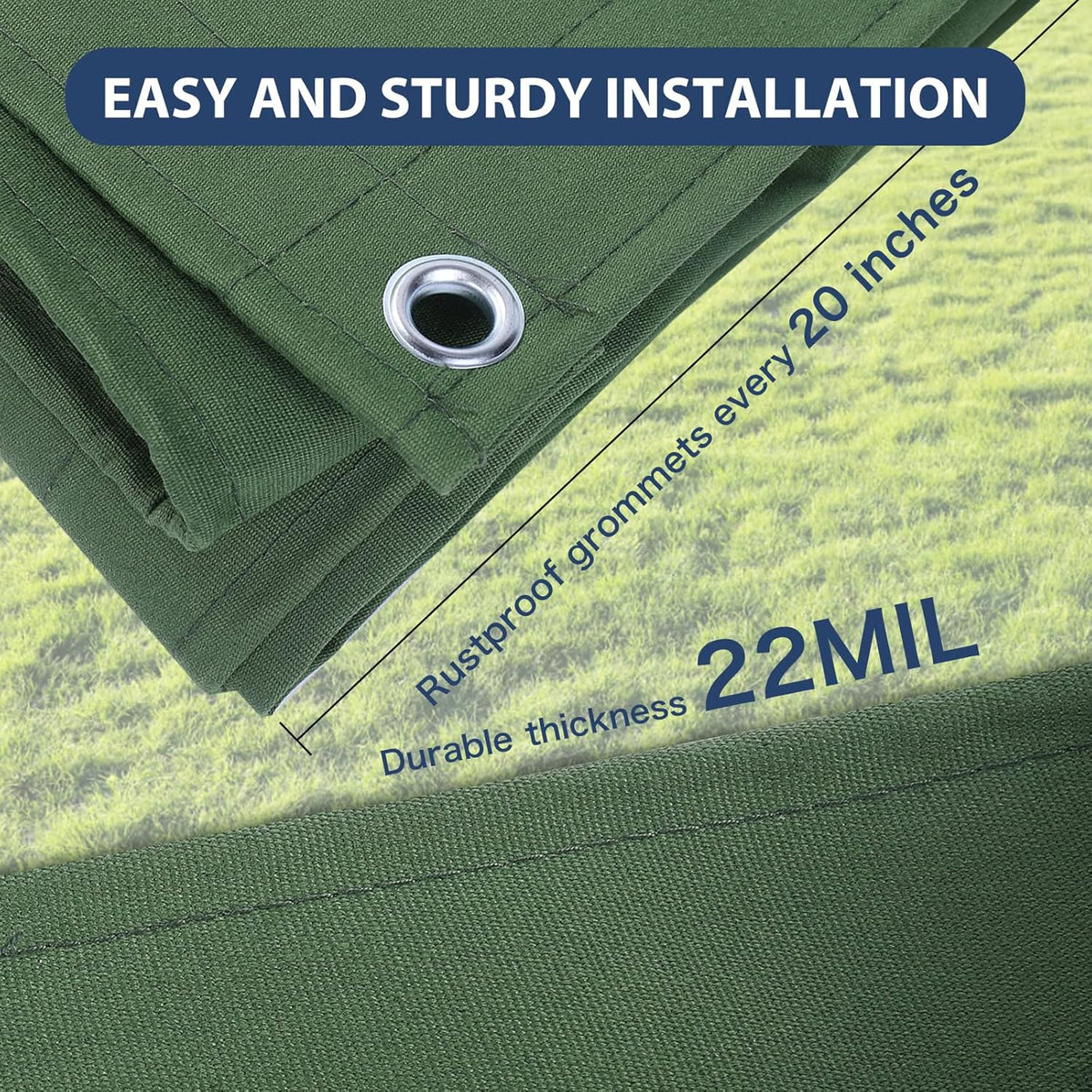 8’x10’ Canvas Tarps Heavy Duty Waterproof Tarpaulins with Aluminum Grommets,UV Resistant, 22Mil Multipurpose Drop cloth, 14oz Durable Cover Sheet for Outdoor and Indoor Use with Ropes.