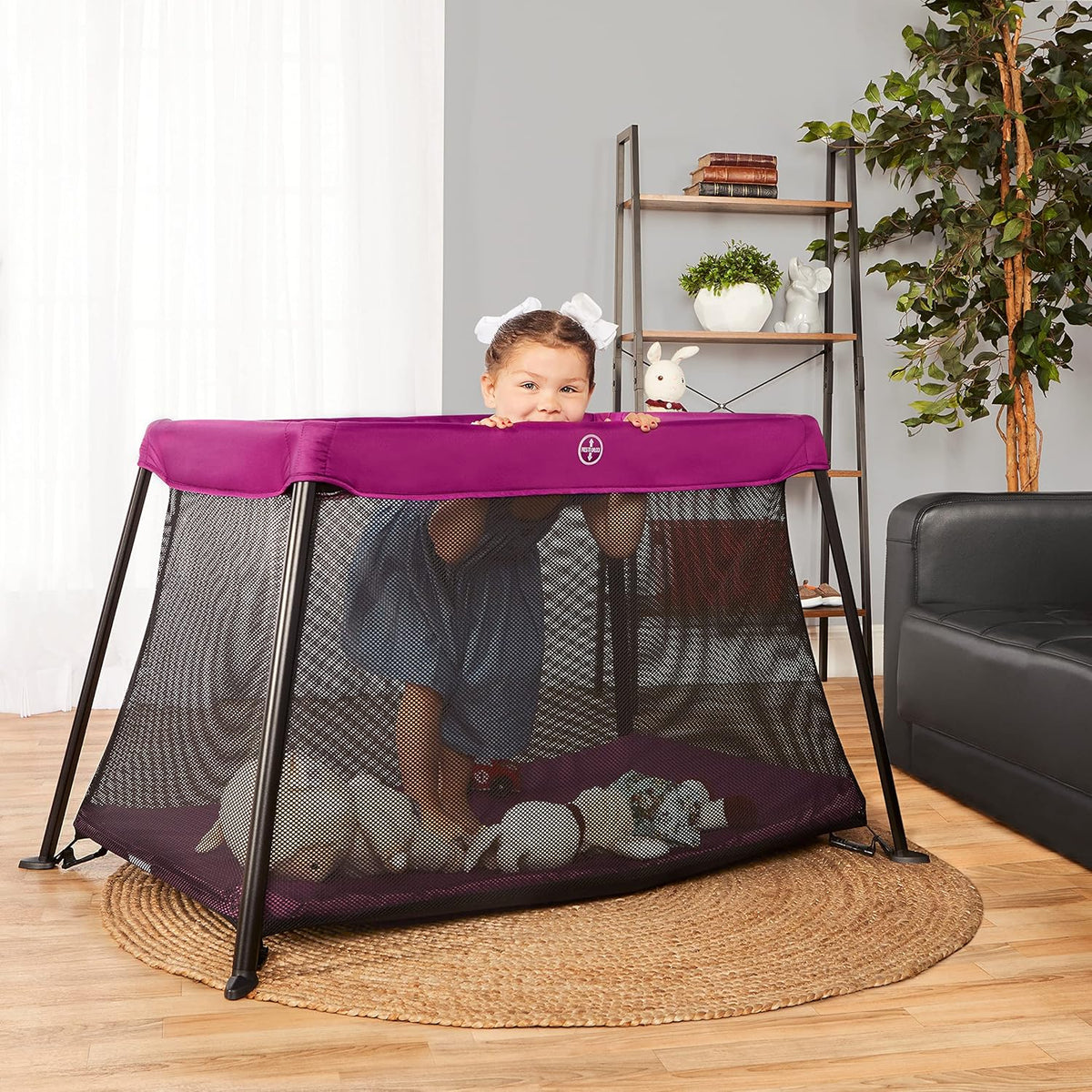 Dream On Me Travel Light Playard | Award-Winning Portable Baby Play Yard & Travel Crib | Lightweight Foldable Design with Padded Mattress
