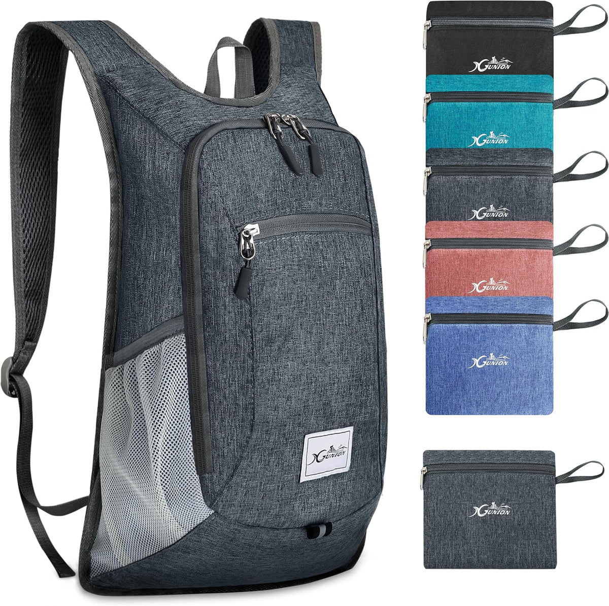 Lightweight 10L Foldable Travel Backpack - Packable Camping & Hiking Daypack for Women & Men (Dark Grey)